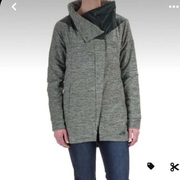 The North Face Women’s Long Pseudio Cowlneck Full Zip Green Puffer Jacket XS - Picture 12 of 12